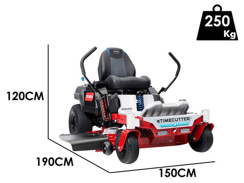 Toro eTimeCutter eMR4275 - Trattorino tagliaerba a raggio zero - 60V - 60Ah