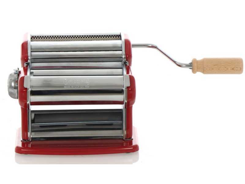 Imperia iPasta T.2/6,5 mm Rosso - Macchina per la pasta manuale in INOX
