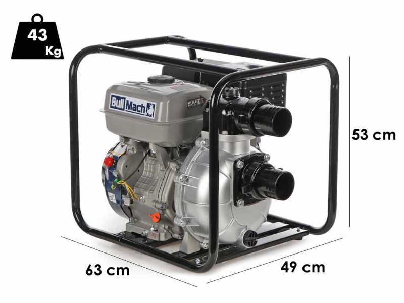 BullMach NAYLA 80 - Motopompa a scoppio alta prevalenza - Raccordi 80 mm