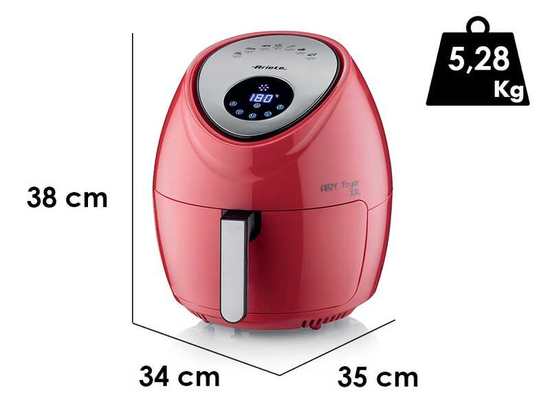 Ariete 4618/01 Airy Fryer XXL Rosso - Friggitrice ad aria 7L