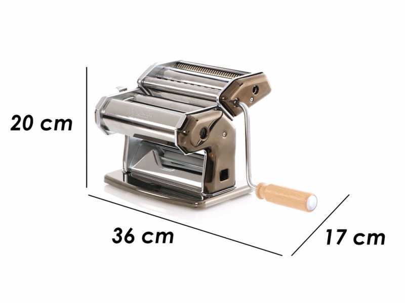 Imperia iPasta T.6,5/12 mm Ruvida Nero - Macchina per la pasta manuale in INOX
