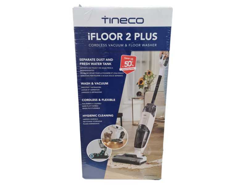 Tineco iFloor 2 Plus - Lavapavimenti a batteria 3 in 1: lava, asciuga e aspira