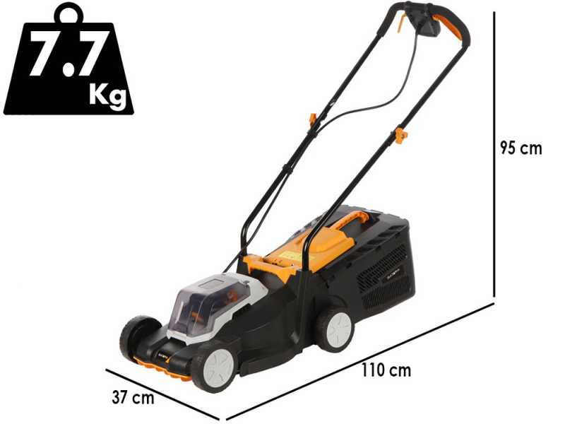 Batavia 7064713 - Tagliaerba a batteria - 18 V - Taglio 32 cm - SENZA BATTERIE E CARICABATTERIE