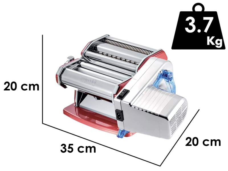 Imperia Electric iPasta Metallica Classica Rossa - Macchina per la pasta Elettrica