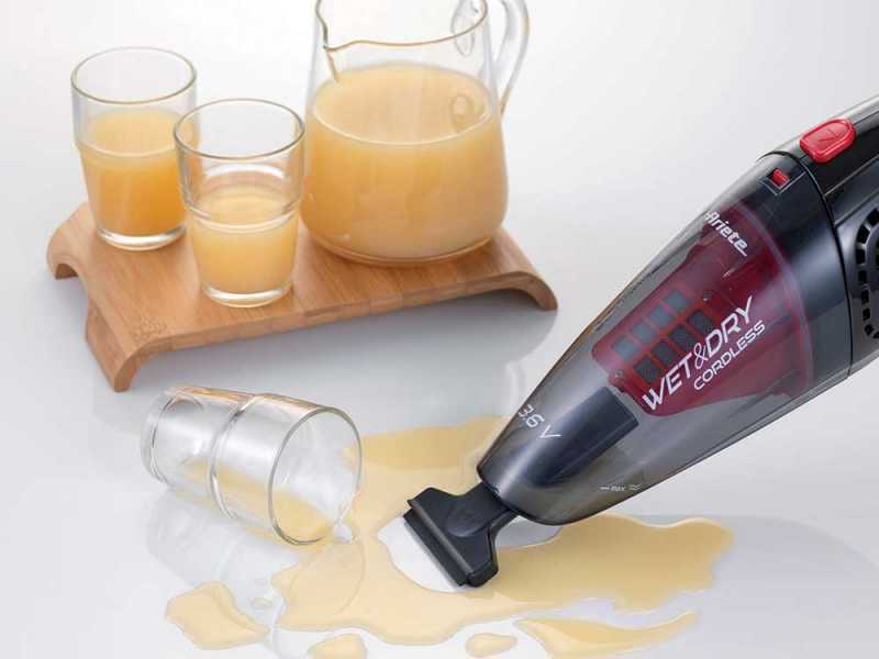 Ariete 2474 - Aspirabriciole senza filo Wet &amp; Dry - Batteria da 3.6V - 1.2 Ah