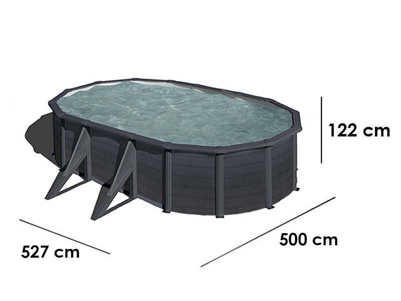 Gre Kea Ovale 500x300x120cm - Piscina fuori terra in acciaio