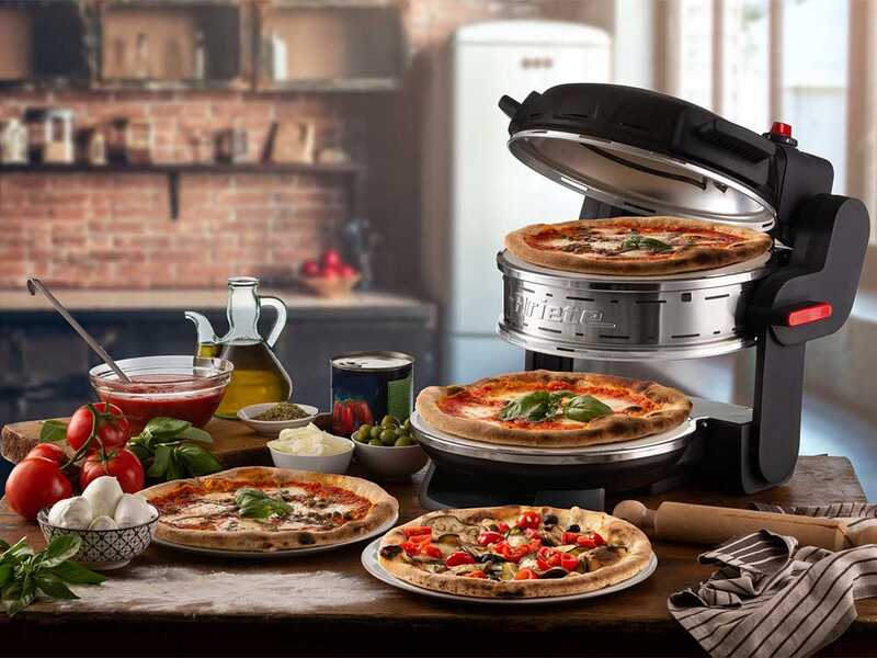 Ariete Pizzeria Nero 0927/01 - Forno pizza elettrico doppio - Pietra biscotto
