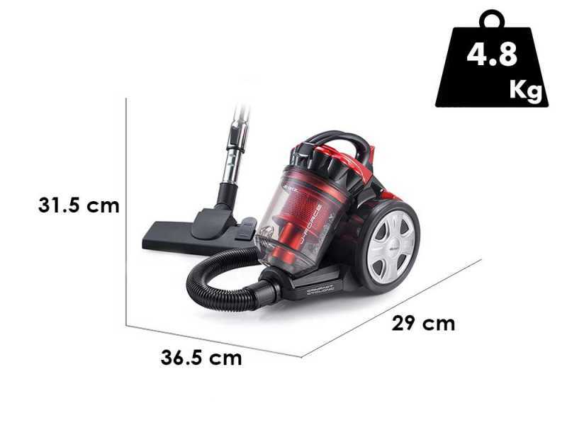 Ariete 2753 J-Force - Aspirapolvere a traino multi-ciclonico senza sacco - 700W