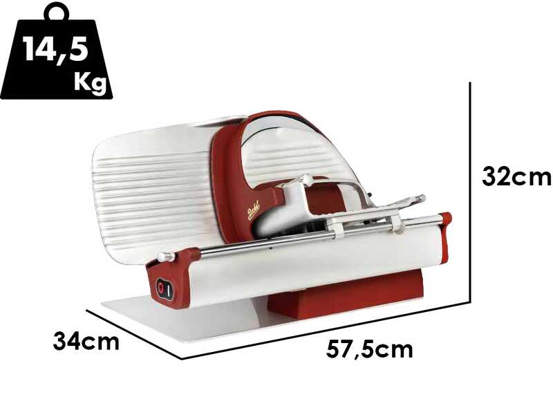 Berkel Home Line Plus 250 Matte Rosso - Affettatrice con lama 250 mm