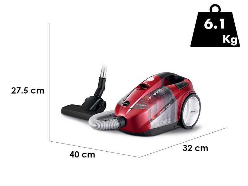 Ariete 2791 Jet Force - Aspirapolvere a traino multi-ciclonico senza sacco - 800W