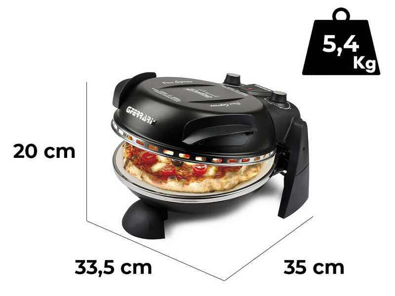 G3 Ferrari Delizia Nero - Forno Pizza Elettrico - Pietra refrattaria