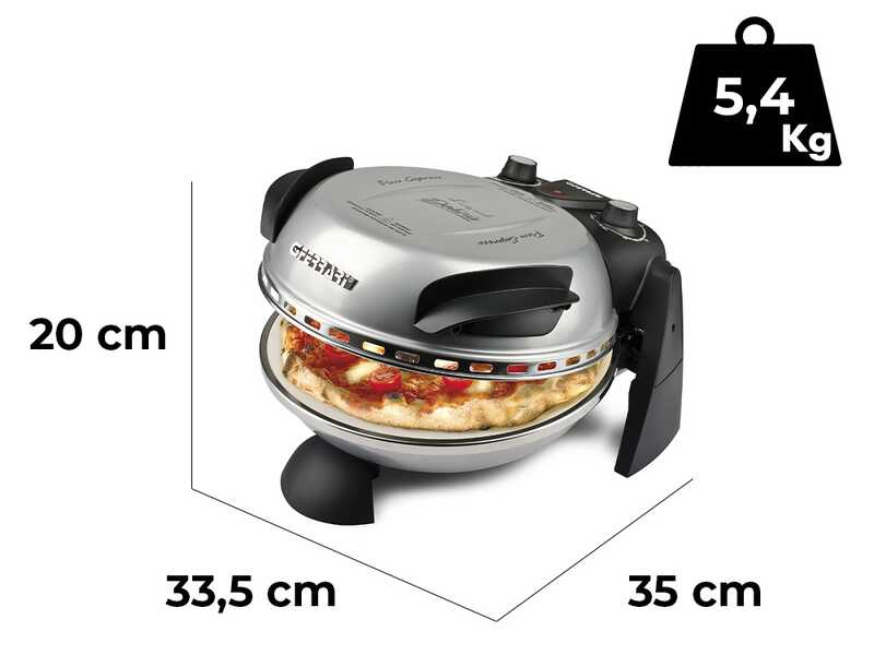 G3 Ferrari Delizia Silver - Forno Pizza Elettrico - Pietra refrattaria