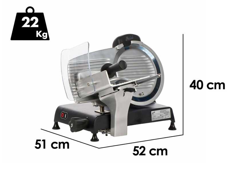Berkel Red Line 250 Nero Opaco - Affettatrice con lama in acciaio da 250 mm