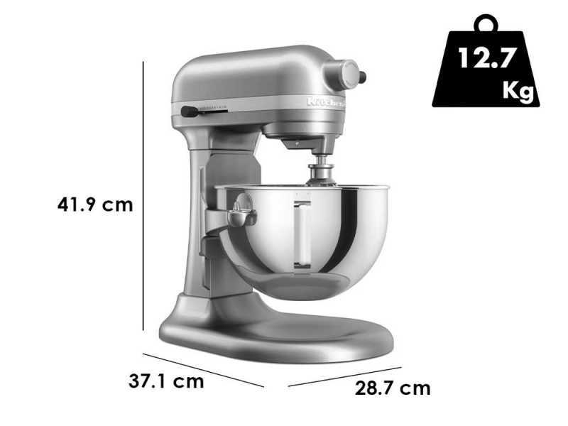 KitchenAid Heavy Duty 5KSM55SXX Argento - Impastatrice Planetaria