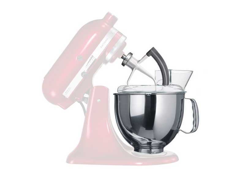 KitchenAid 5KFE5T - Frusta piatta con bordo in silicone bianco