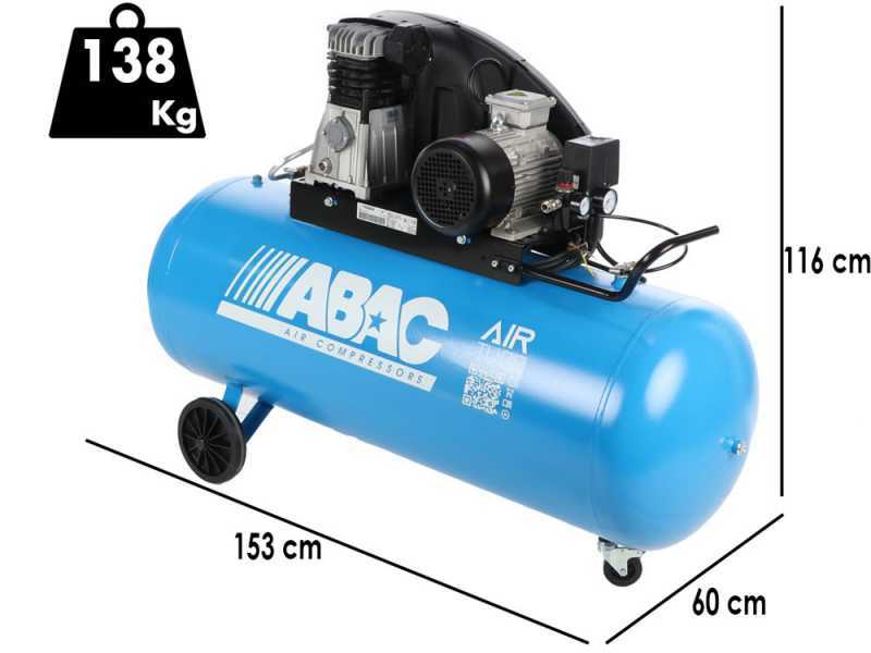 ABAC  EXT A39B 270 CT4 - Compressore aria elettrico trifase a cinghia - Motore 4 HP &ndash; 270 lt