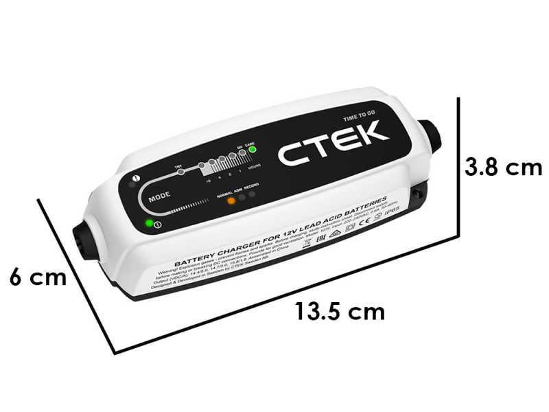 CTEK CT5 TIME TO GO - Caricabatteria e mantenitore - 8 fasi - 12V 5A