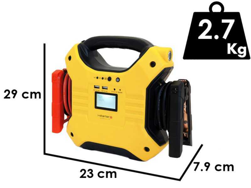 Intec I-Starter X - Avviatore d'emergenza, 12/24V - Portatile a batteria - Corrente avviamento 1200 A