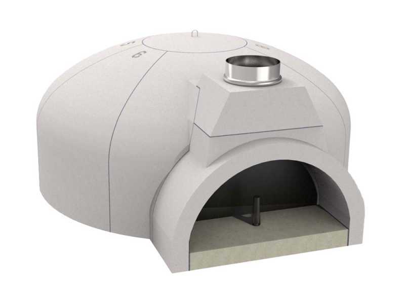 Edilmark FP 120N - Forno a legna da incasso con piano cottura &Oslash; 120 cm - Capacit&agrave; cottura 8 pizze