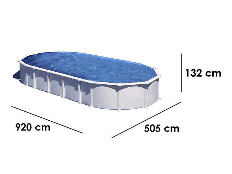 Gre Haiti Ovale 915x470x132cm - Piscina fuori terra - Traverse interrate
