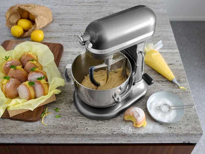KitchenAid 5KFE7T - Frusta piatta con bordo in silicone grigio