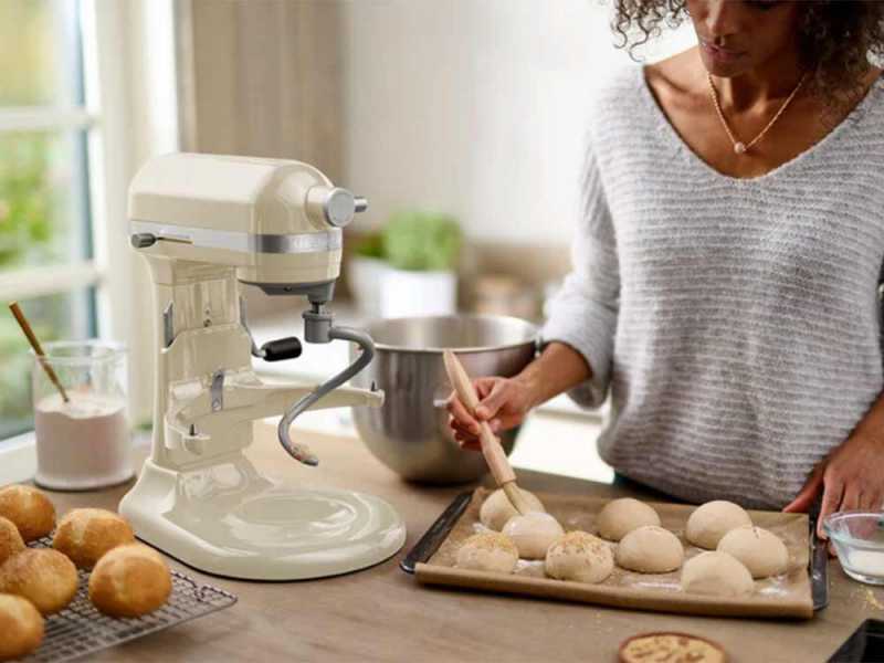 KitchenAid 5KSMBLSD - Gancio impastatore rivestito argento