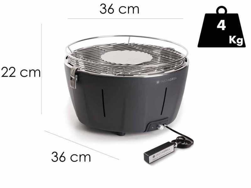 Classe InstaGrill  - Barbecue a carbone da tavolo - Scocca Antracite