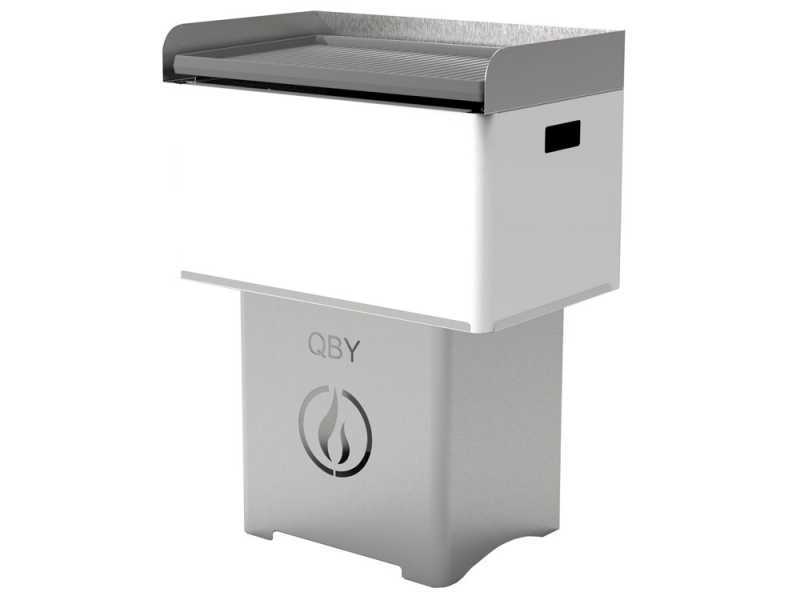 Linea VZ QBY bianco - Barbecue pirolitico a pellet trasportabile