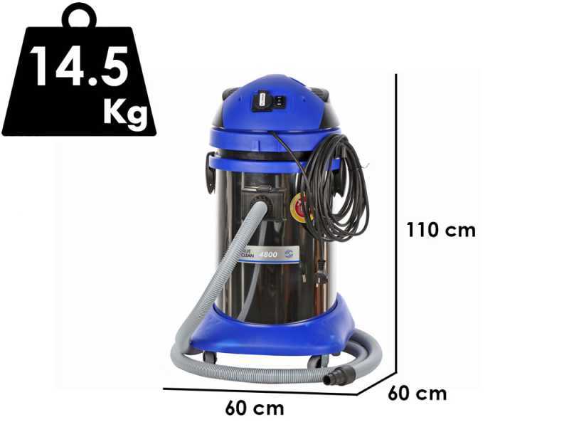 Annovi &amp; Reverberi 4800 - Bidone aspirapolvere - Fusto Inox 37 lt - 1400W