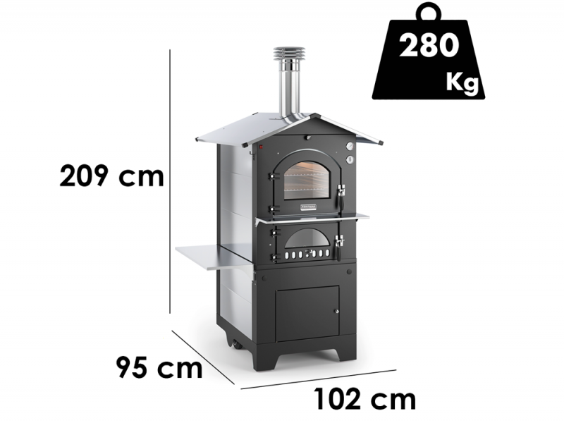 Fontana Gusto - Forno a legna da esterno 57x45 cm