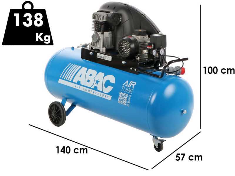 ABAC EXT A29B 200 CT3 - Compressore aria elettrico trifase a cinghia - Motore 3 HP - 200 lt