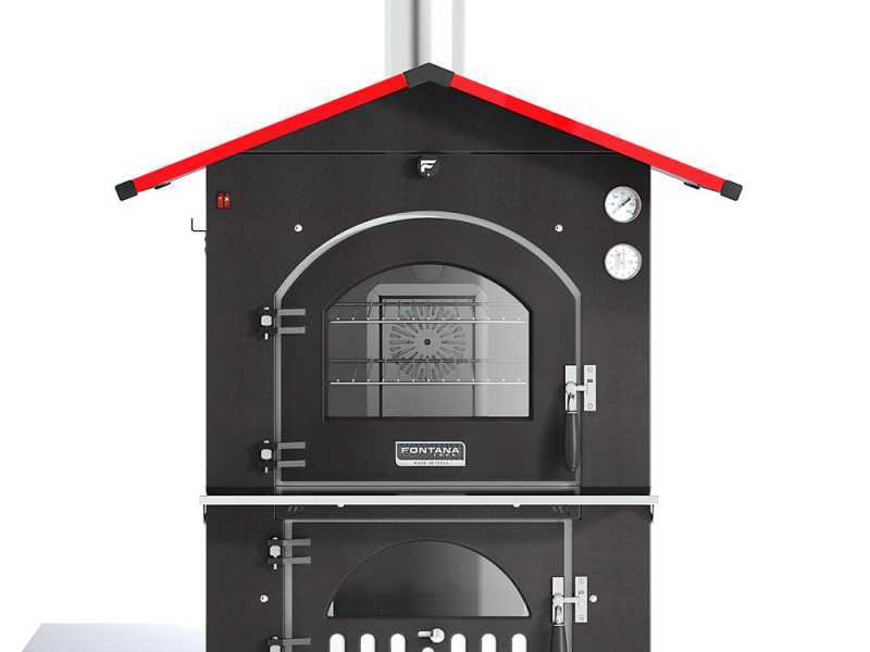 Fontana Rosso - Forno a legna da esterno 80X54 cm