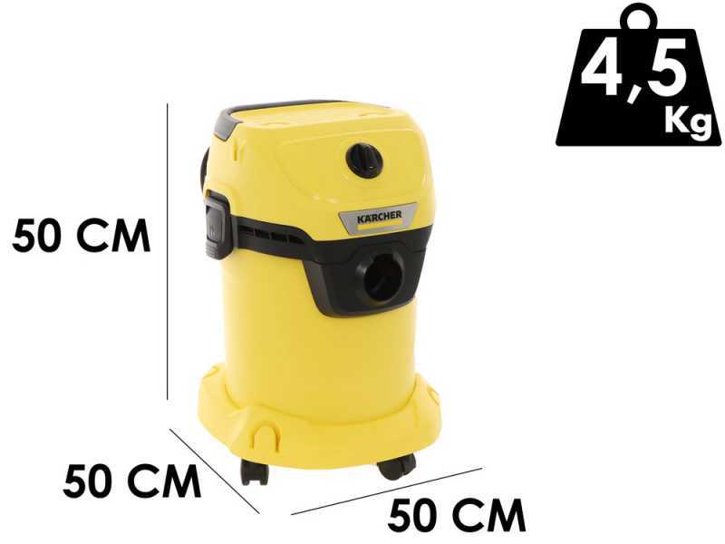 Karcher WD 3 V-17/4/20 - Bidone Aspiratutto - Fusto in plastica da 17 litri