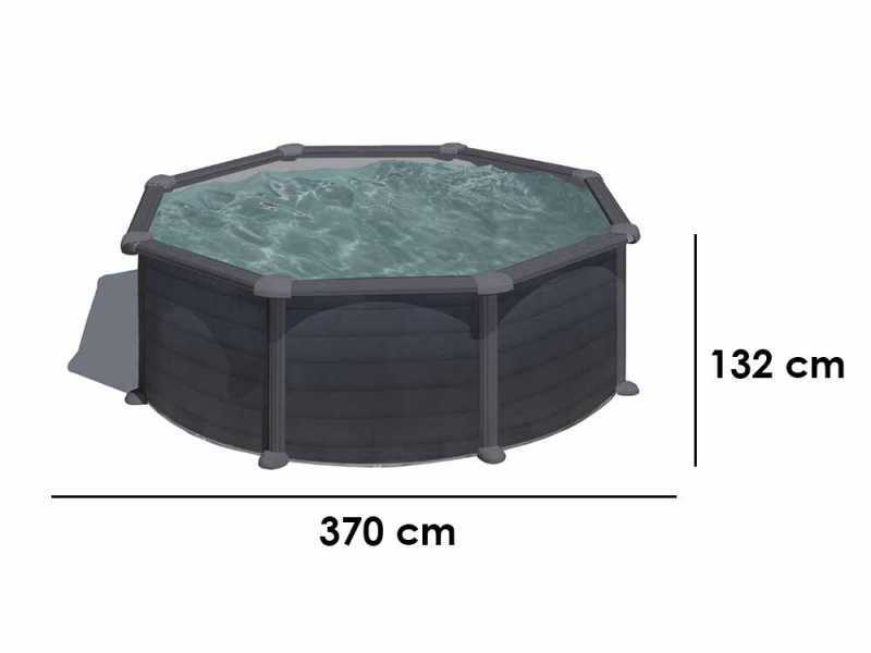 Gre Granada Rotonda &Oslash;350 x 132 cm - Piscina fuori terra in acciaio