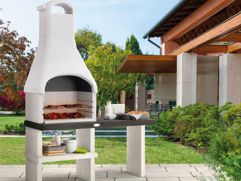 Palazzetti Orlando - Barbecue in muratura a legna e carbone - Con tavolo laterale