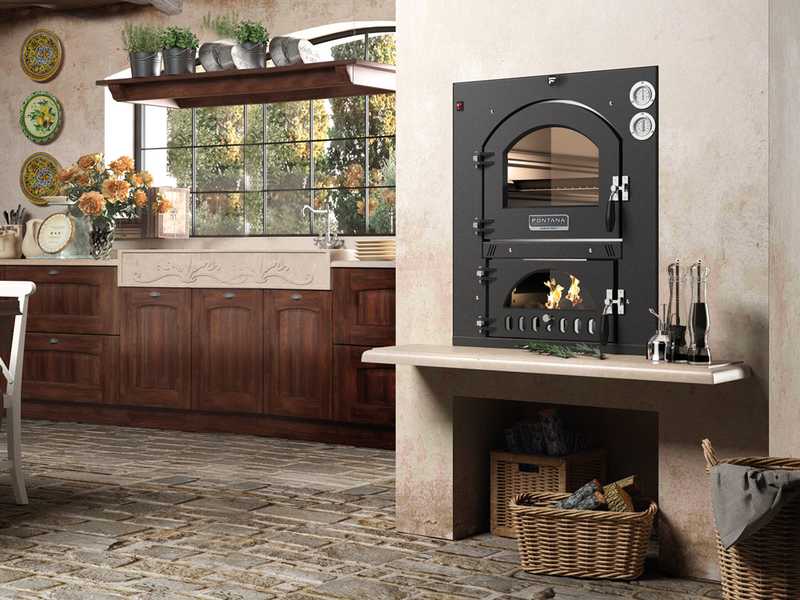 Fontana INC80X45QV - Forno a legna da incasso