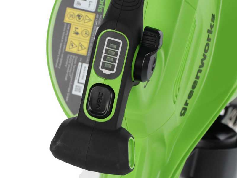 Greenworks GD48BVIIK4 - Soffiatore aspiratore a batteria 48V 4Ah