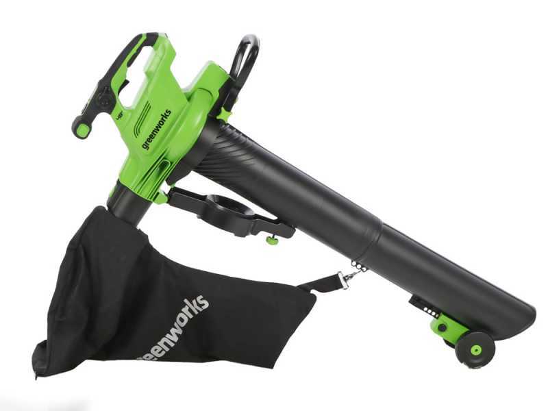 Greenworks GD48BVIIK4 - Soffiatore aspiratore a batteria 48V 4Ah