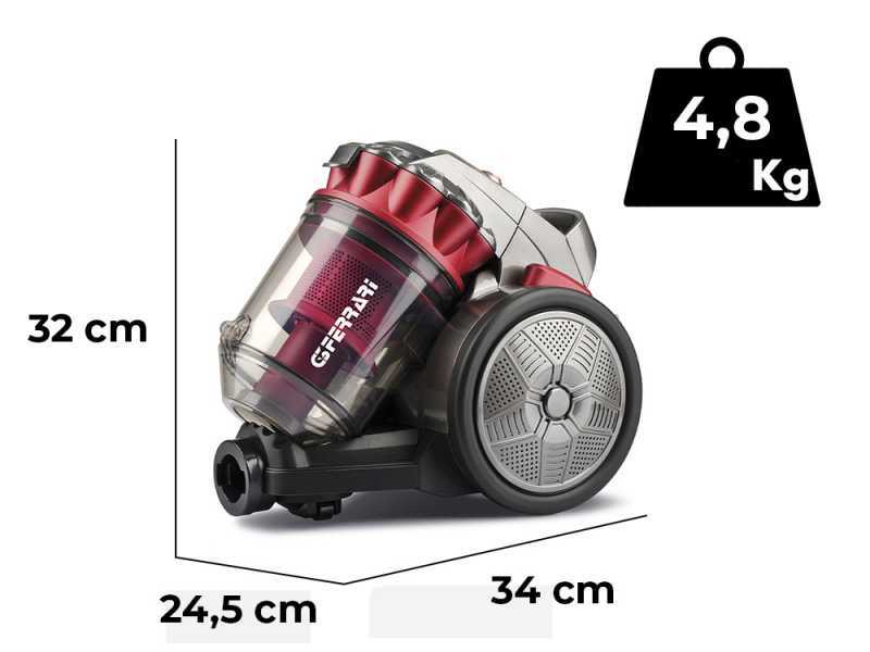 G3 Ferrari Eco Design - Aspirapolvere a traino ciclonico senza sacco - 700W