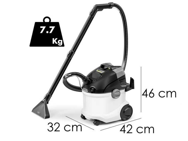 Karcher SE 5- Lavamoquette - aspiraliquidi con bidone acqua pulita/sporca 4 lt - 1000 W