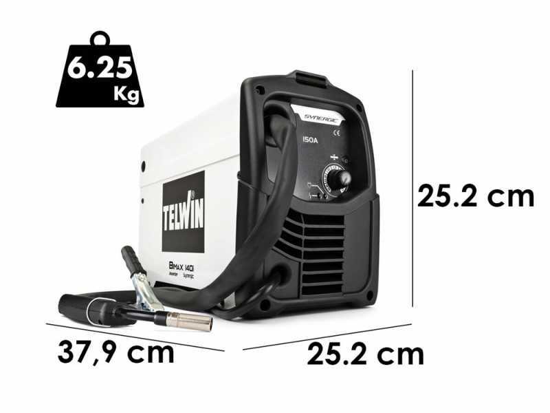 Telwin Bimax 140i Synergic - Saldatrice inverter a filo FLUX (no GAS), corrente continua (DC)