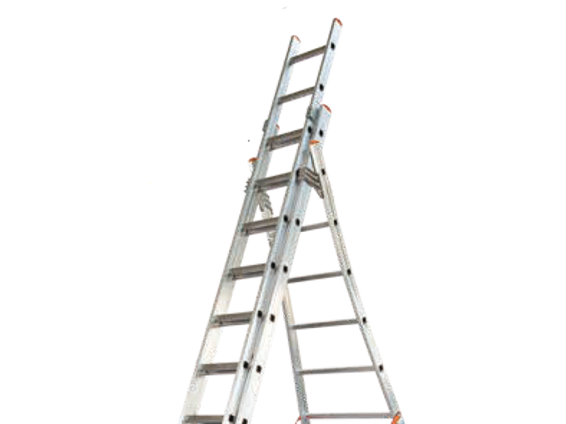 Facal Atlanta ATL230-3, 3x8 gradini, 5.10 m - Scala in alluminio - Altezza stimata operativa 5.90 m