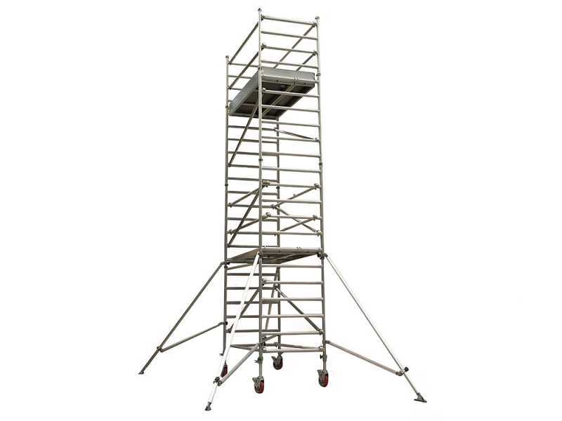 Facal Capo C41-2/C-BLI - Trabattello in alluminio - Base livellante - Altezza 10.71m