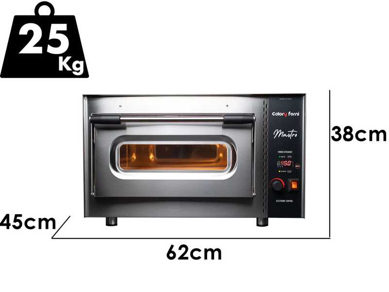 Calory Forni CF62E Mastro - Forno elettrico per pizza - Camera alta