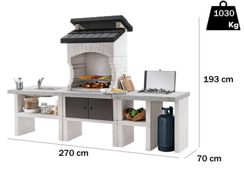 Palazzetti Bilbao 2 - Cucina per esterno in muratura