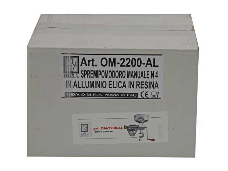 New O.M.R.A OM-2200-AL - Passapomodoro manuale alluminio N4