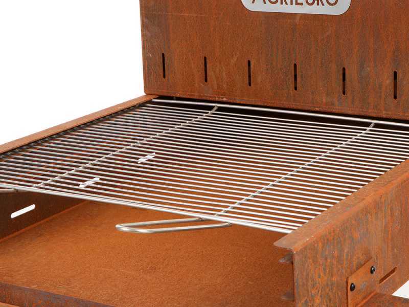 Barbecue a legna e carbone Super Flipper in corten