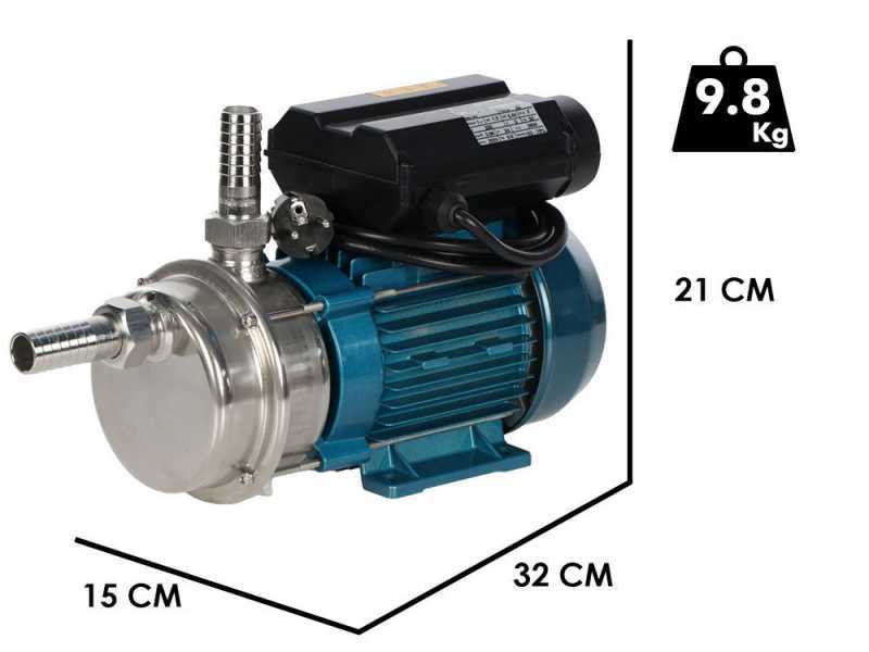 Tellarini ALM 25 MS - Pompa elettrica da travaso in acciaio inox - Raccordi in INOX dritti - Scegli i tuoi raccordi!