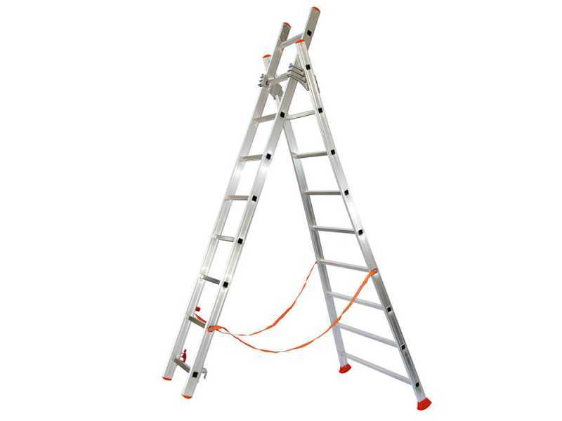 Facal Atlanta ATL200-2, 2x7 gradini, 3.14 m - Scala in alluminio - Altezza stimata operativa 4.04 m