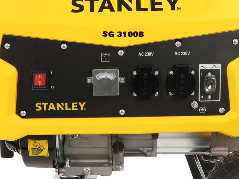 Stanley SIG 3100B - Generatore di corrente a benzina - AVR 2.9 kw - Continua 2.6 kW Monofase